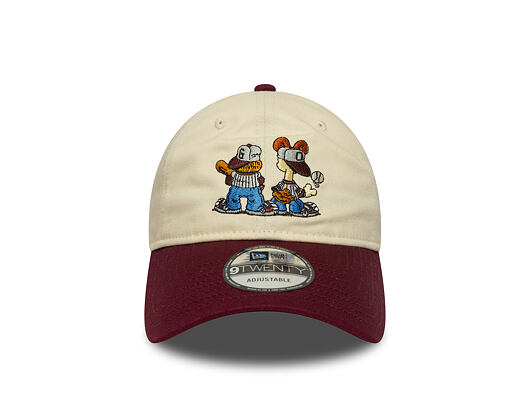 Kappe New Era - Garfield & Odie 9TWENTY - Cream / Burgundy