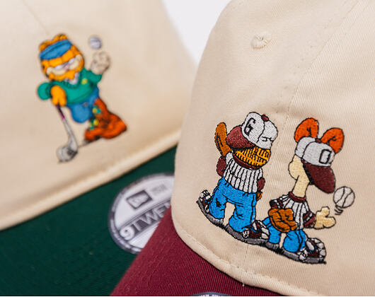 Kappe New Era - Garfield & Odie 9TWENTY - Cream / Burgundy