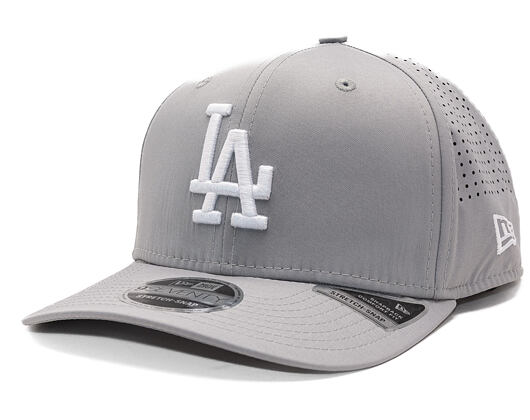 Kappe New Era - MLB Perforated 9SEVENTY Stretch-Snap - LA Dodgers - Grey