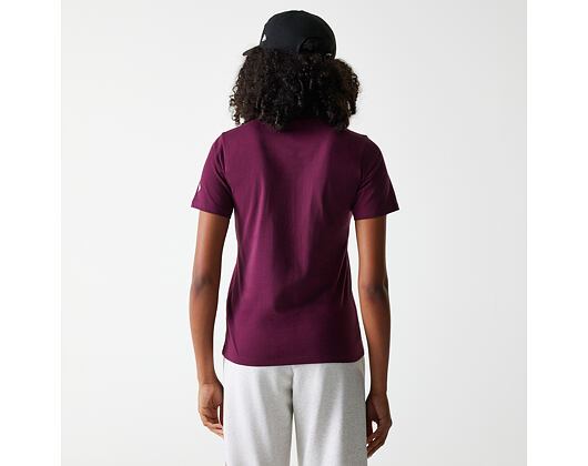 Damen T-Shirt New Era - Crest Tee Regular - Burgundy