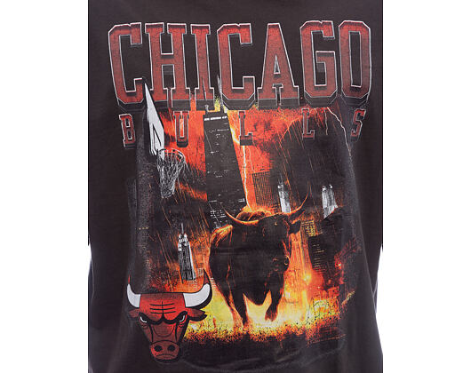 T-Shirt New Era - NBA Washed Graphic Tee - Chicago Bulls - Black