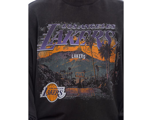 Pullover New Era - NBA Washed Graphic Crewneck - LA Lakers - Black