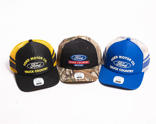 Kappe Brixton - Ford Built Tough Mp Trucker Hat - Burnt Rubber/Empire Yellow