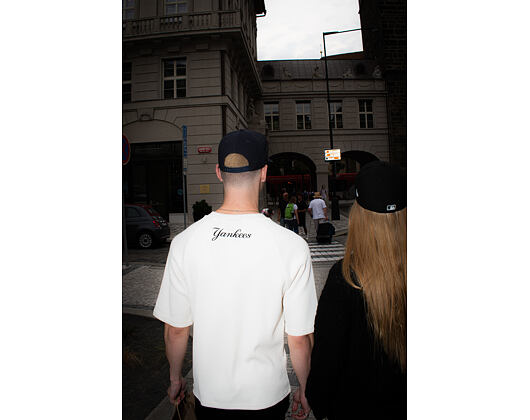 T-Shirt New Era - MLB Waffle Tee - NY Yankees - Off White