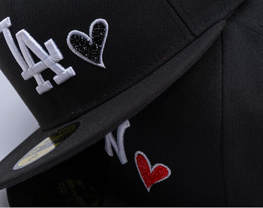 Kappe New Era - MLB Team Heart 59FIFTY - LA Dodgers - Black / White