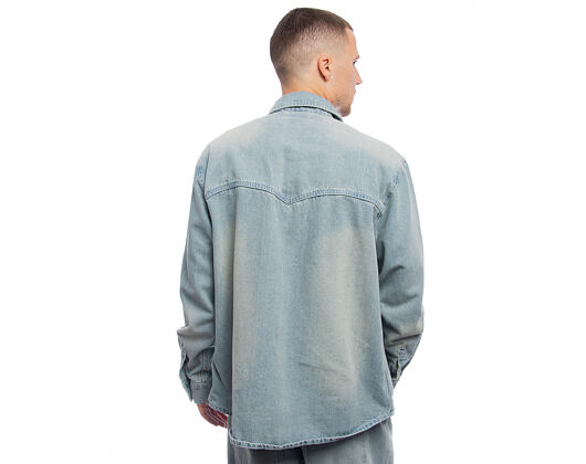 Hemd Karl Kani - Og K Western Denim Overshirt - Blue