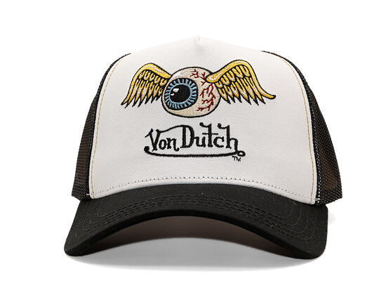 Kappi Von Dutch - Trucker - Eye Out Logo - Weiß/Schwarz