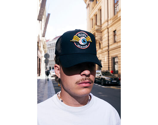 Kappe Von Dutch - Flying Eyeball Keep An Eye Out Trucker - Black