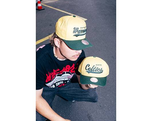 Kappe Mitchell & Ness - Harvest Gold Pro Crown - Boston Celtics - Gold/Green