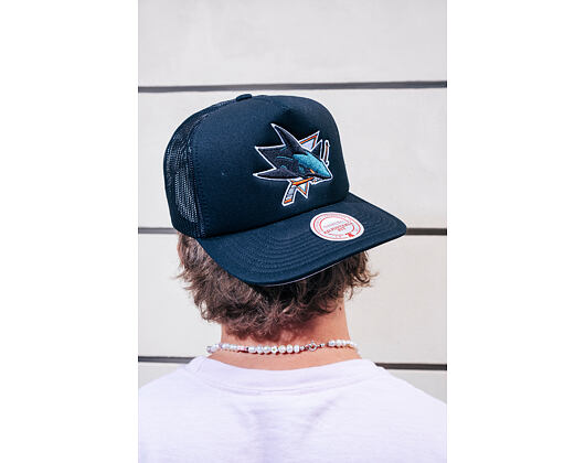 Kappe Mitchell & Ness - Evergreen Trucker - San Jose Sharks - Black