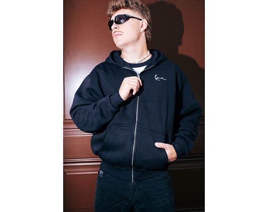 Pullover Karl Kani - Chest Signature Essential Oversized Zip Hoodie - Black