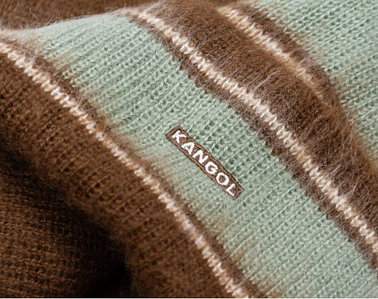 Kangol - Fuzzy Stripe Beanie - Brown
