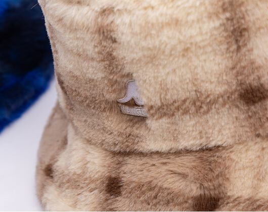 Kangol - Faux Fur Bucket - Beige Multi Plaid