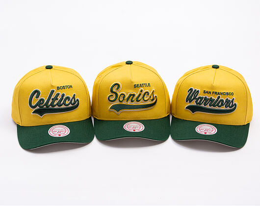 Kappe Mitchell & Ness - Harvest Gold Pro Crown - Boston Celtics - Gold/Green