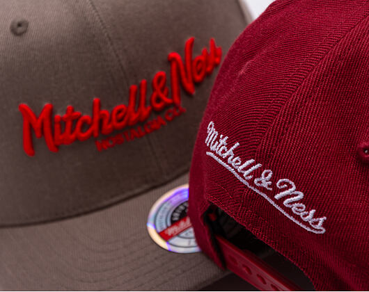 Kappe Mitchell & Ness - Branded Pinscript Classic Red - Burgundy / White