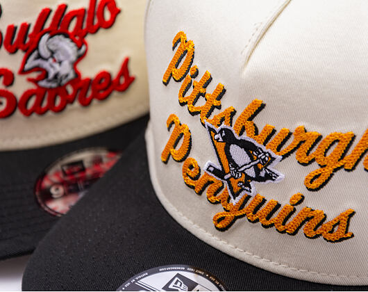 Basecap New Era - NHL Chainstitch 9FIFTY A-Frame - Pittsburgh Penguins - Chrome White