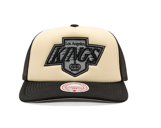 Kappe Mitchell & Ness - NHL Vintage Block Trucker - Los Angeles Kings - Cream