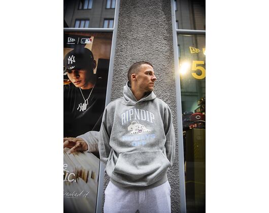 Pullover Rip N Dip - White Panther Hoodie - Heather Grey