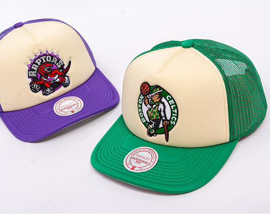 Kappe Mitchell & Ness - NBA Vintage Block Trucker - Boston Celtics - Cream