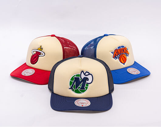 Kappe Mitchell & Ness - NBA Vintage Block Trucker HWC - Dallas Mavericks - Cream