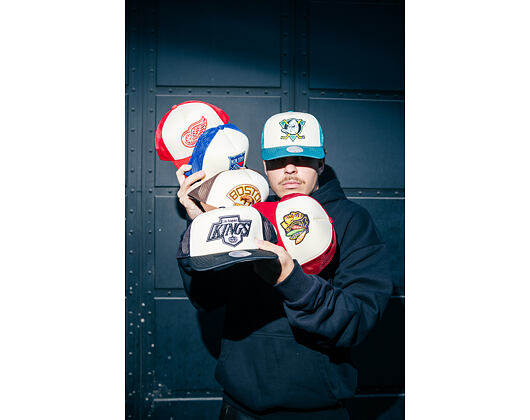 Kappe Mitchell & Ness - NHL Vintage Block Trucker - New York Rangers - Cream