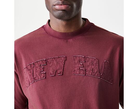T-Shirt New Era - Branded Washed Oversized Tee - Burgundy