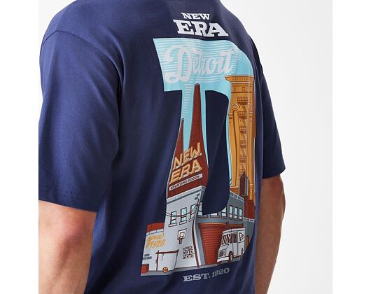 T-Shirt New Era - Branded Location Oversized Tee - Navy