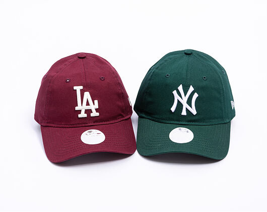 Damen Kappe New Era - MLB Essential 9TWENTY - LA Dodgers - Burgundy / Cream