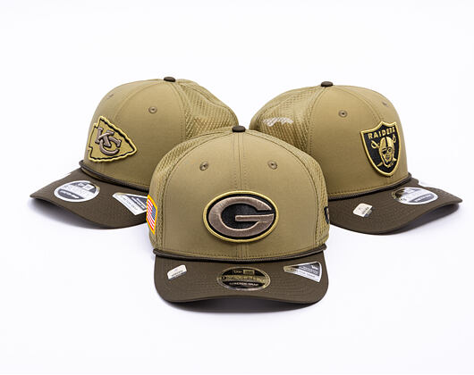 Kappe New Era - NFL25 "Salute to Service" - 9SEVENTY Stretch-Snap  Bay Packers 
