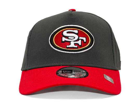 Kappe New Era - NFL Charcoal Drop 9FORTY A-Frame - San Francisco 49Ers - Steel Clouds / Scarlet