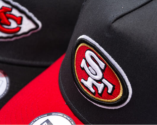 Kappe New Era - NFL Charcoal Drop 9FORTY A-Frame - San Francisco 49Ers - Steel Clouds / Scarlet