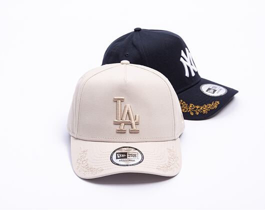 Kappe New Era - MLB Tonal Icon 9FORTY A-Frame - LA Dodgers - Stone