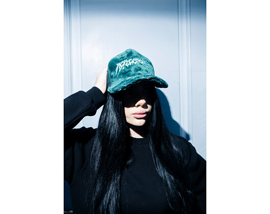 Kappe Reflection Luxury Fuzzy Trucker - Bottle Green/ White