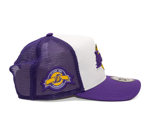 Kappe New Era - NBA Side Patch 9FORTY - A-Frame Trucker - LA Lakers - Purple