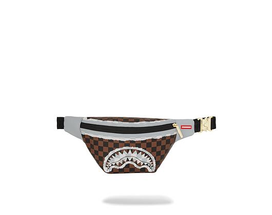 Niere Sprayground Cream And Brown Tear Check Savvy Crossbody