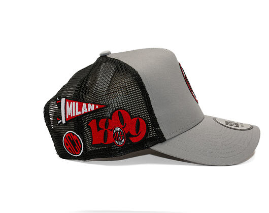 Kappe New Era -  Patch 9FORTY Trucker - Ac Milan - Grey