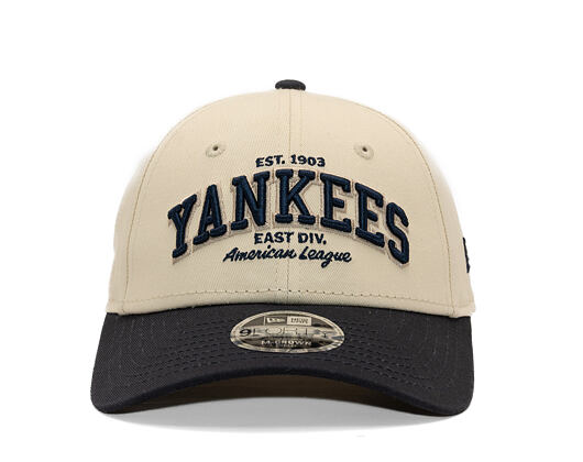 Kinder Kappe New Era - MLB Wordmark 9FORTY M-CROWN - NY Yankees - Cream