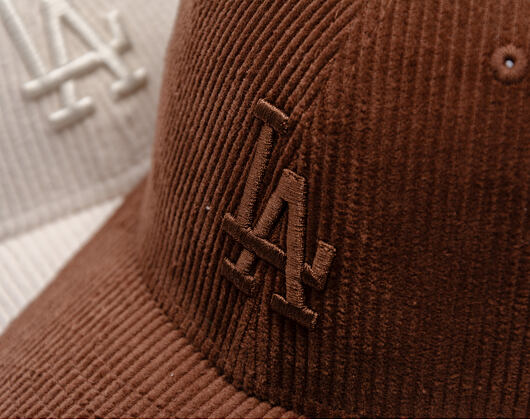 Kappe New Era - MLB Cord 9FORTY M-CROWN - LA Dodgers - Chestnut Brown