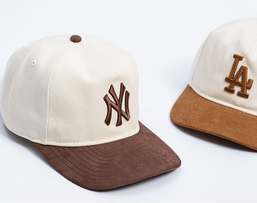 Kappe New Era - MLB Suede Visor 9FIFTY A-Frame - NY Yankees - Cream