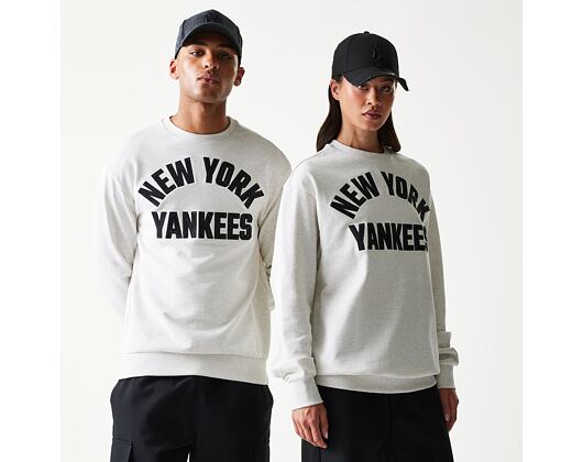 Pullover New Era - MLB Graphic Oversized Crewneck - NY Yankees - Heather Grey