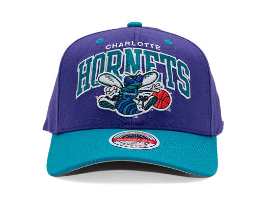Kappe Mitchell & Ness - NBA Team Arch Snapback - Charlotte Hornets - Purple / Teal