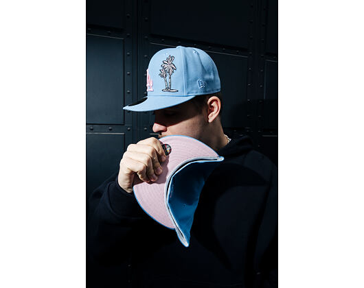 Kappe New Era - MLB Palm & Taco 59FIFTY - LA Dodgers - Sky Blue / Pink UV