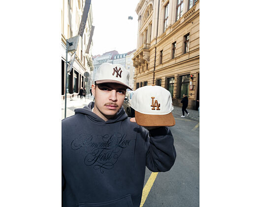 Kappe New Era - MLB Suede Visor 9FIFTY A-Frame - LA Dodgers - Cream