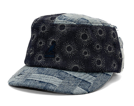 Kappe Kangol - TRENDS PACK - Denim Mashup Army Cap - Blue Picnic