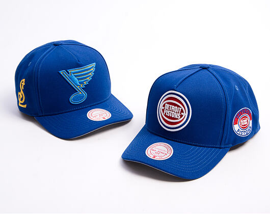 Kappe Mitchell & Ness NBA Double Clutch Pro Snapback HWC Detroit Pistons - Royal