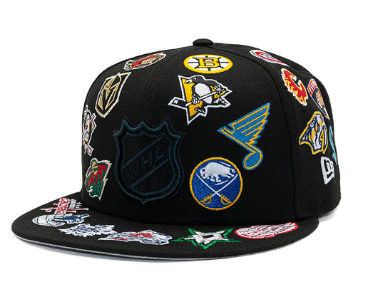 Kappe New Era - NHL All Over Logo 59FIFTY - Black