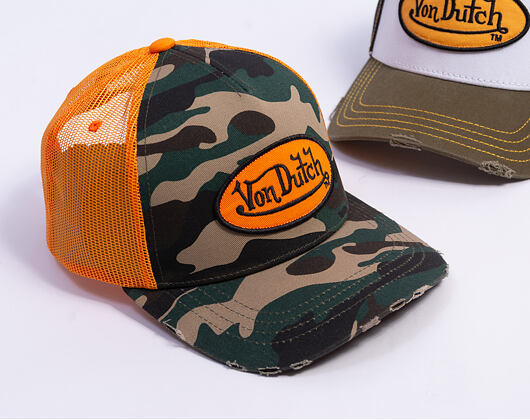Kappe Von Dutch - Trucker - Classic Logo Camo/Orange