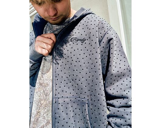 Pullover Ripngems Zip Up Hoodie (Charcoal Wash)