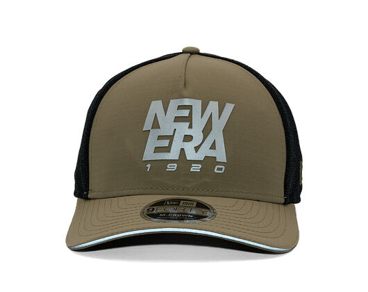 Kappe New Era - Branded Reflective 9FORTY M-CROWN A-Frame Trucker - New Olive
