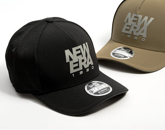 Kappe New Era - Branded Reflective 9FORTY M-CROWN A-Frame Trucker - Black